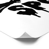 ハロウィーンの甘不気味とタイポグラフィ文字 ポスター (角)