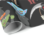 ハロウィーンの生き物 ラッピングペーパー (ロールコーナー)