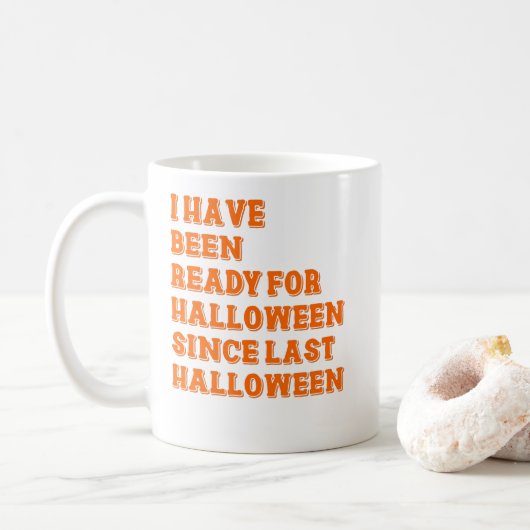 ハロウィーンの用意ができた コーヒーマグカップ (ドーナツ)