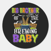 ハロウィーンの男性女性による醸造の兄 ラウンドシール (正面)