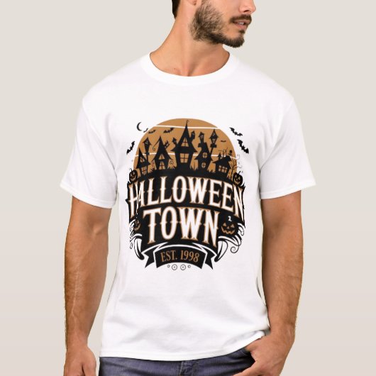 ハロウィーンの町 Tシャツ (正面)