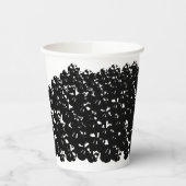 ハロウィーンの白黒のスカルは不気味な山 紙コップ (左)