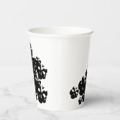 ハロウィーンの白黒のスカルは不気味な山 紙コップ (右)