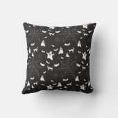 ハロウィーンの白黒パタ不気味ーン クッション (裏面)