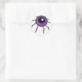 ハロウィーンの目の詳細、漫画のスタイル、紫 ラウンドシール (バッグ)