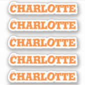 ハロウィーンの目 |カボチャの色名シール シール (正面)