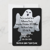 ハロウィーンの眼球マルティーニの煙 招待状 (裏面)