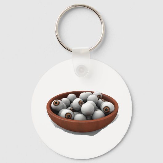 ハロウィーンの眼球 キーホルダー (正面)