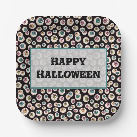ハロウィーンの眼球 ペーパープレート (正面)