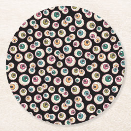 ハロウィーンの眼球 ラウンドペーパーコースター