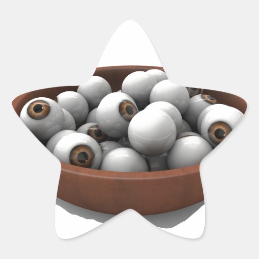 ハロウィーンの眼球 星シール (正面)