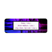 ハロウィーンの空と夜 |抽象芸術差出人住所 ラベル (正面)