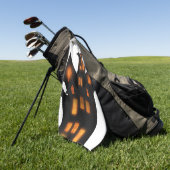 ハロウィーンの精神でティーオフ：ゴルフタオル ゴルフタオル (グリーン)