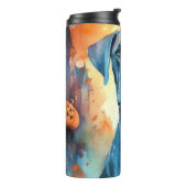 ハロウィーンの素晴らしいダンとカボチャ怖い タンブラー (回転左)