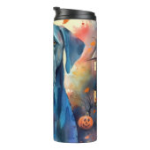 ハロウィーンの素晴らしいダンとカボチャ怖い タンブラー (回転右)