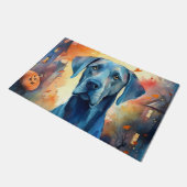 ハロウィーンの素晴らしいダンとカボチャ怖い ドアマット (アングル)