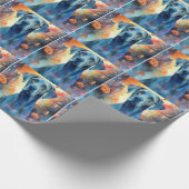 ハロウィーンの素晴らしいダンとカボチャ怖い ラッピングペーパー (角)