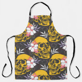 ハロウィーンの継ぎ目のないカラフルと怖い模様 エプロン (正面)