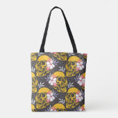ハロウィーンの継ぎ目のないカラフルと怖い模様 トートバッグ (裏面)