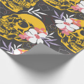 ハロウィーンの継ぎ目のないカラフルと怖い模様 ラッピングペーパー (角)