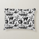 ハロウィーンの継ぎ目のないパターンをスケッチ アクセントクッション (裏面)