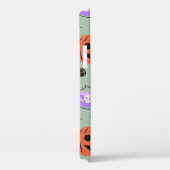 ハロウィーンの継ぎ目のない模様(魔女帽、カボチャ) Case-Mate iPhoneケース (裏面 / 右)
