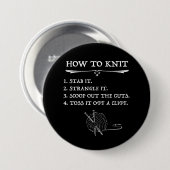 ハロウィーンの編み方スタイル 缶バッジ (正面&裏面)