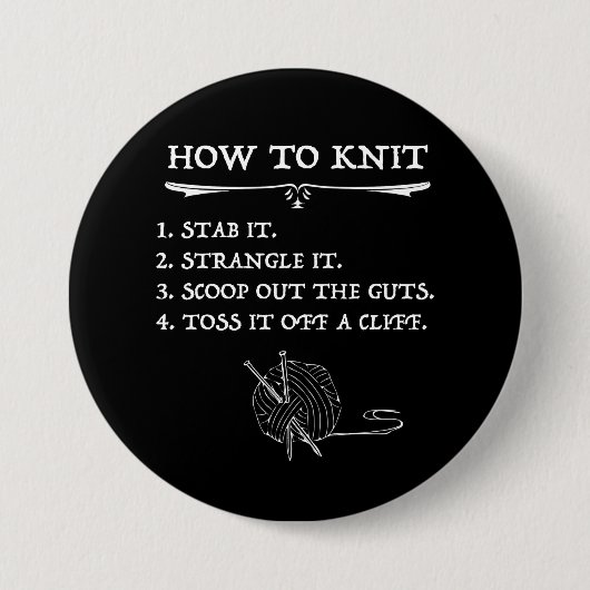 ハロウィーンの編み方スタイル 缶バッジ (正面)