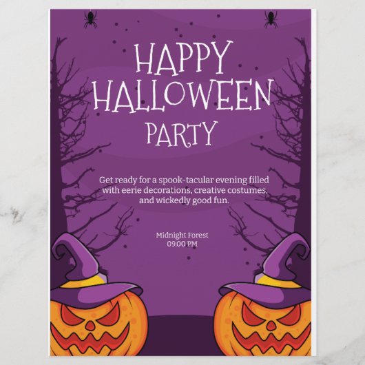 ハロウィーンの編集可能な招待状, ハロウィーンパーティー チラシ (正面)