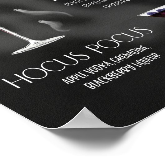 ハロウィーンの署名飲み物の看板 ポスター (角)