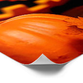 ハロウィーンの背景を持つ愛らしい子犬 ポスター (角)