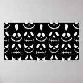 ハロウィーンの背景。シームレスなパターンと許可 ポスター (正面)