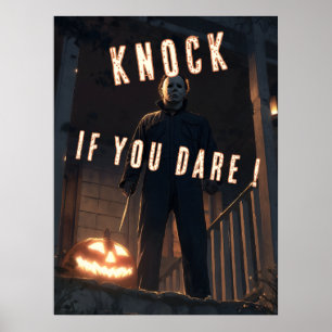 ハロウィーンの脅かしトリックオアトリート 勇気があるならノックしろ ホラー ポスター