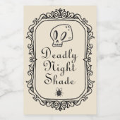 ハロウィーンの致命的なナイトシェードおもしろいドリンク ワインラベル (シングルラベル)