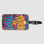 ハロウィーンの荷物札「トリックまたはトリート」 ラゲッジタグ (正面横)