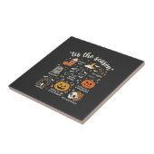 ハロウィーンの落書きティス・ザ・シーズン魔女デザイン タイル (側面)
