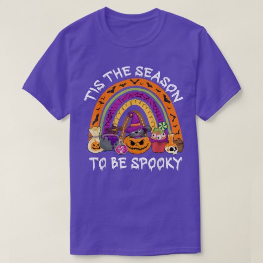 ハロウィーンの虹不気味の季節 Tシャツ (デザイン正面)
