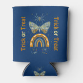 ハロウィーンの虹、蝶とクモ 缶クーラー (正面)