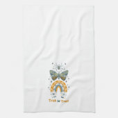 ハロウィーンの蝶、虹とクモ キッチンタオル (縦)