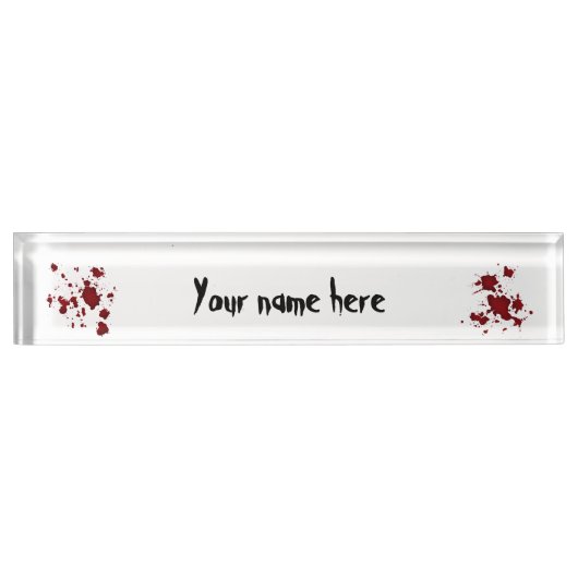 ハロウィーンの血栓 デスクネームプレート (正面)