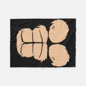 ハロウィーンの衣装おもしろいモンキーゴリラチェストスーツHa フリースブランケット (正面(横))