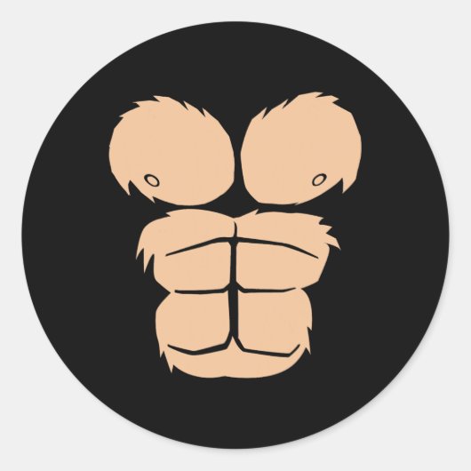 ハロウィーンの衣装おもしろいモンキーゴリラチェストスーツHa ラウンドシール (正面)