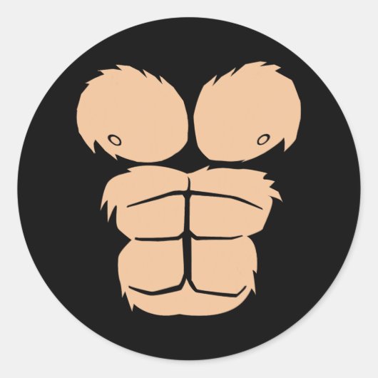 ハロウィーンの衣装おもしろいモンキーゴリラチェストスーツHa ラウンドシール (正面)