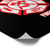 ハロウィーンの衣装おもしろい消防士私が火を消した ポスター (角)