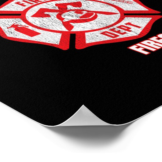 ハロウィーンの衣装おもしろい消防士私が火を消した ポスター (角)