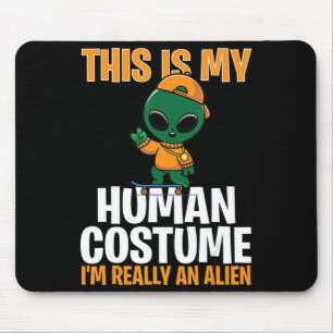 ハロウィーンの衣装これは私の人間の衣装レア マウスパッド