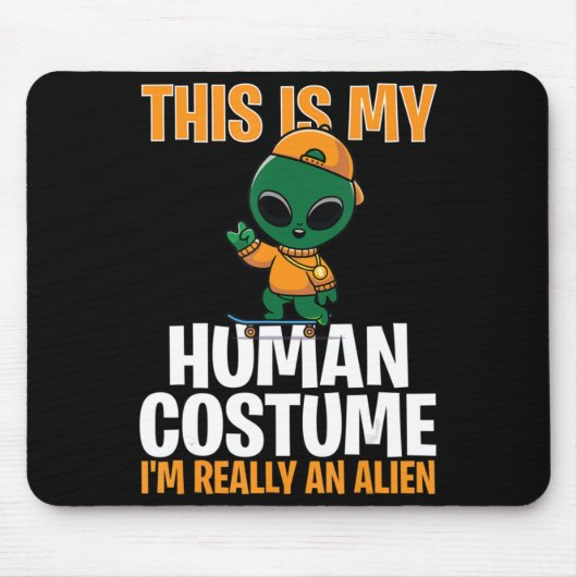 ハロウィーンの衣装これは私の人間の衣装レア マウスパッド (正面)