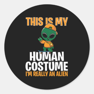 ハロウィーンの衣装これは私の人間の衣装レア ラウンドシール