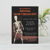 ハロウィーンの衣装とカクテルパーティの招待状 招待状 (スタンド正面)