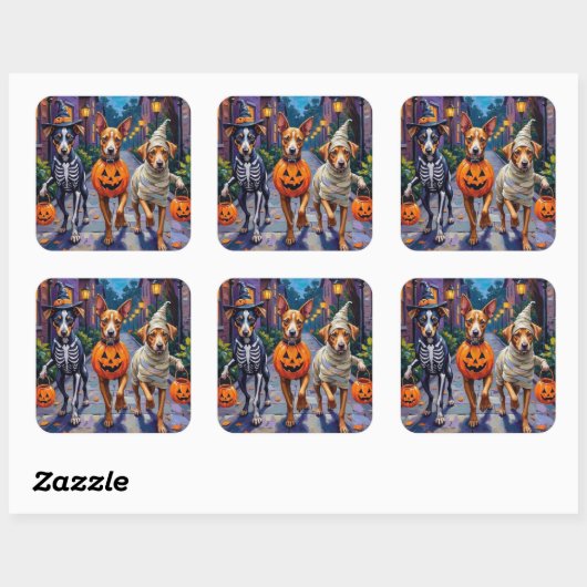 ハロウィーンの衣装のカロライナのトリックまたは治療 スクエアシール (シート)